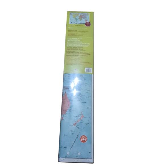 wall pops! World Map.New.Dry erase.Peel stick move. 24 in x 36 in.marker - Picture 2 of 4